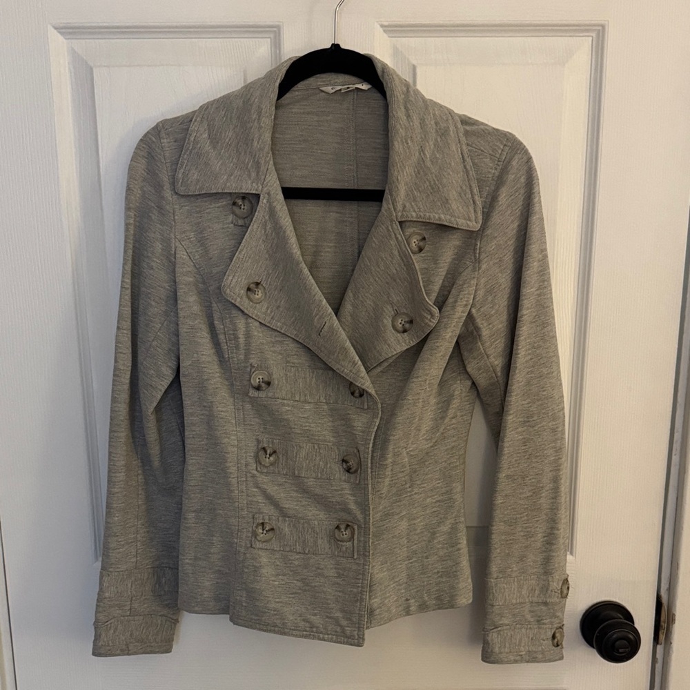 Gray Women's Sweatshirt Jacket